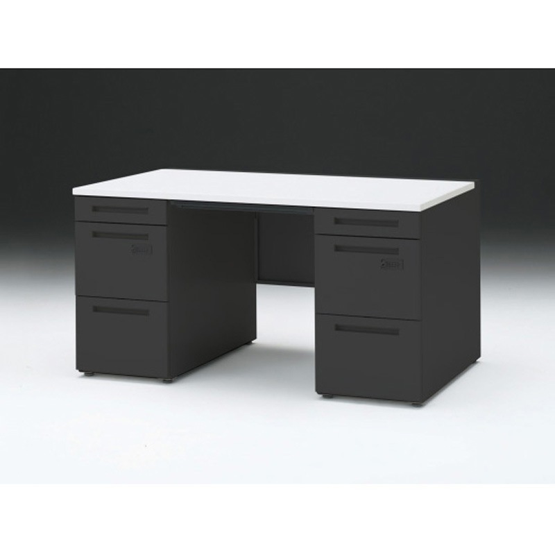 CZR-148BDCK-1W9 CZRデスク 両袖机 ロングレールタイプ ダイヤル錠 センター引出し付 W1400×D800<配送時組立サービス付> 1台 イトーキ 【通販モノタロウ】