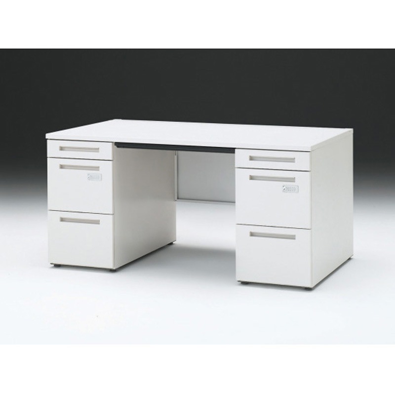 CZR-158BDCK-9W9 CZRデスク 両袖机 ロングレールタイプ ダイヤル錠 センター引出し付 W1500×D800<配送時組立サービス付> 1台 イトーキ 【通販モノタロウ】