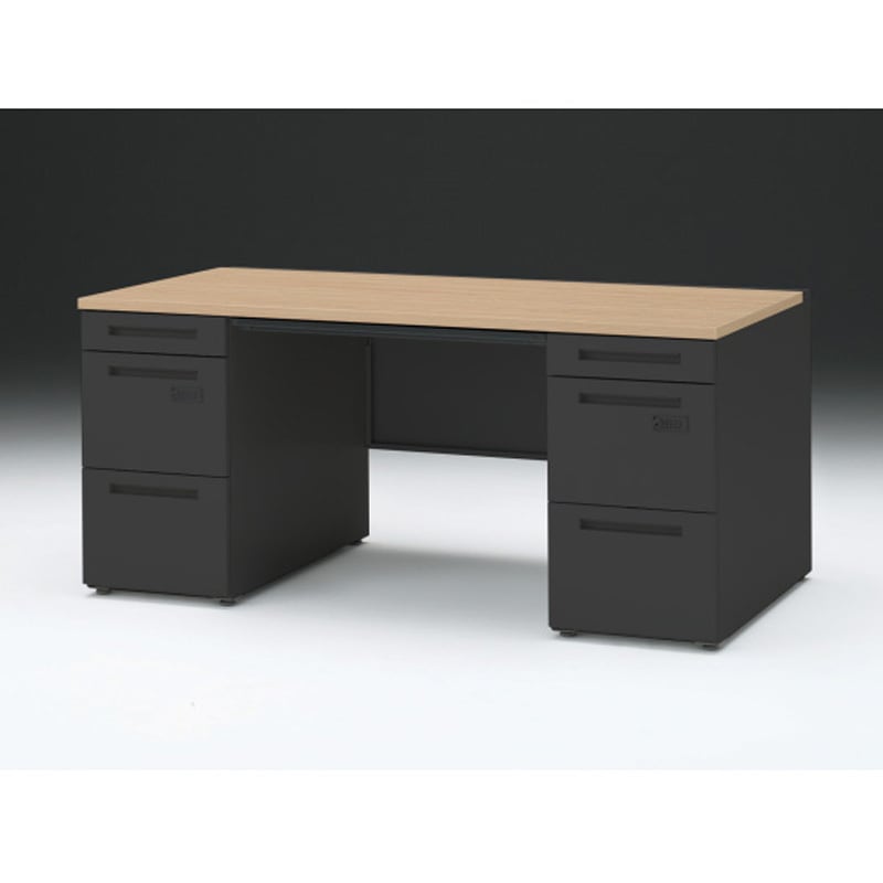 CZR-168BDCK-192 CZRデスク 両袖机 ロングレールタイプ ダイヤル錠 センター引出し付 W1600×D800<配送時組立サービス付> 1台 イトーキ 【通販モノタロウ】