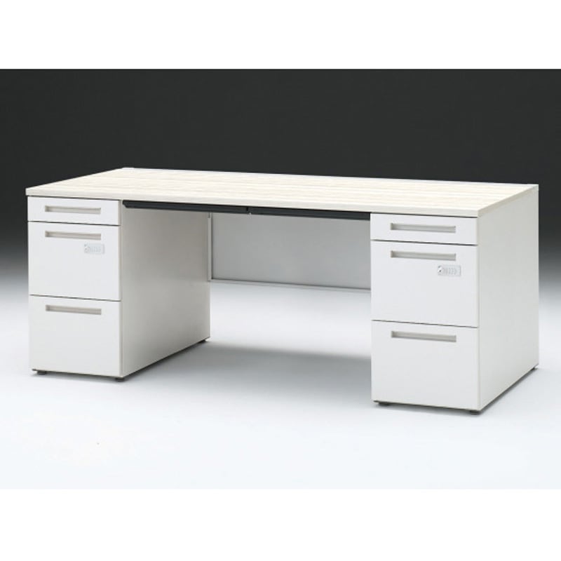 CZR-188BDCK-961 CZRデスク 両袖机 ロングレールタイプ ダイヤル錠 センター引出し付 W1800×D800<配送時組立サービス付> 1台 イトーキ 【通販モノタロウ】