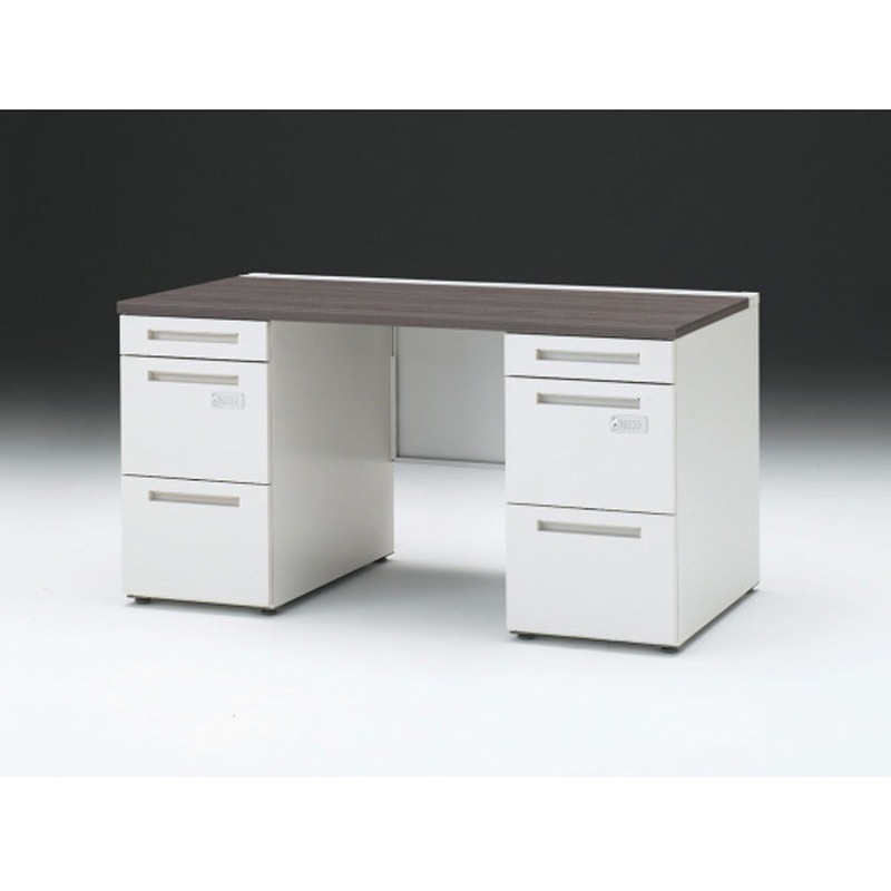 CZR-147KDCK-981 CZRデスク 両袖机 ロングレールタイプ ダイヤル錠 センター引出しなし W1400×D700<配送時組立サービス付> 1台 イトーキ 【通販モノタロウ】