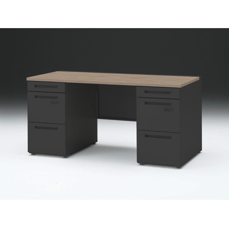 CZR-157KDCK-171 CZRデスク 両袖机 ロングレールタイプ ダイヤル錠 センター引出しなし W1500×D700<配送時組立サービス付> 1台 イトーキ 【通販モノタロウ】