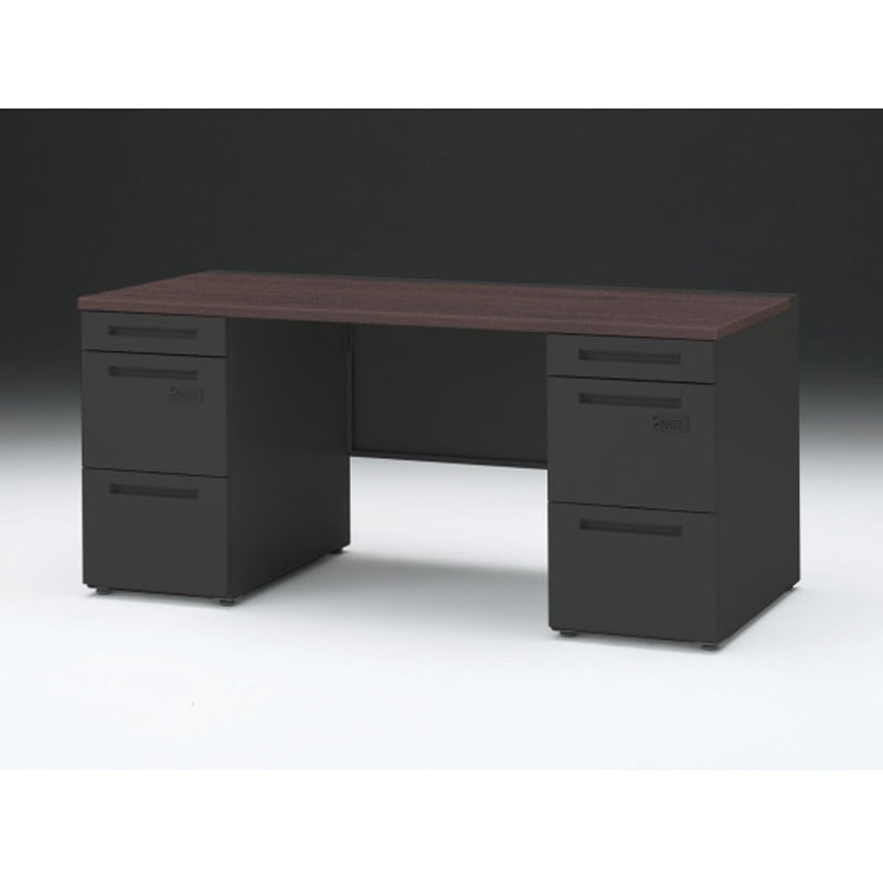 CZR-167KDCK-182 CZRデスク 両袖机 ロングレールタイプ ダイヤル錠 センター引出しなし W1600×D700<配送時組立サービス付> 1台 イトーキ 【通販モノタロウ】