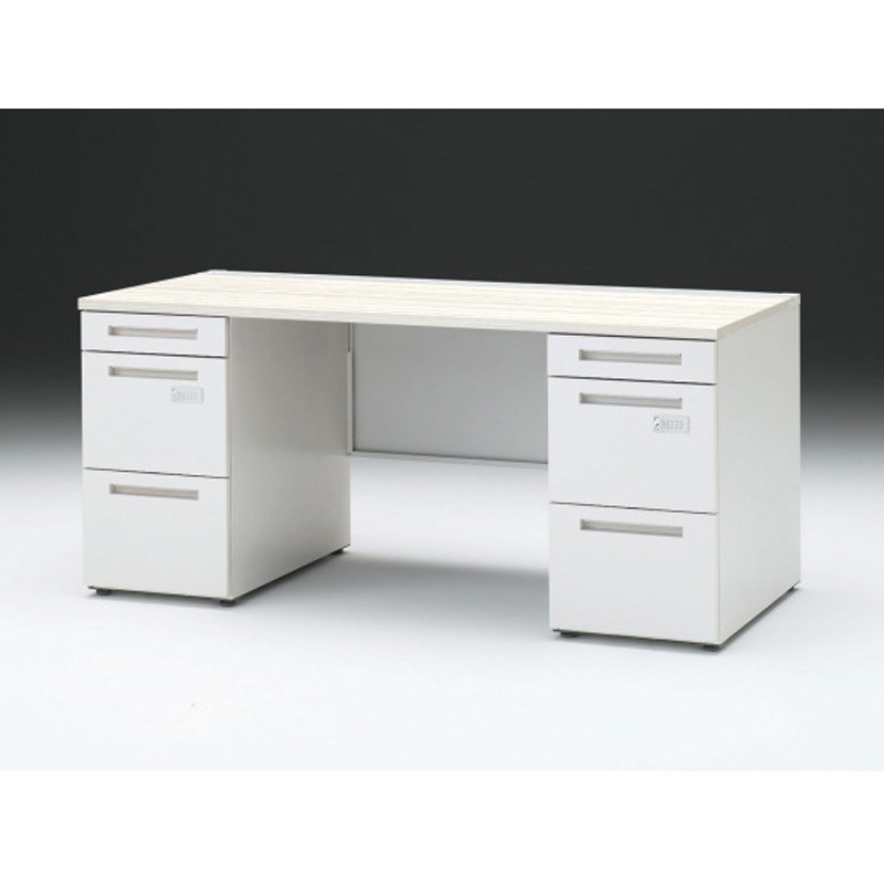 CZR-167KDCK-961 CZRデスク 両袖机 ロングレールタイプ ダイヤル錠 センター引出しなし W1600×D700<配送時組立サービス付> 1台 イトーキ 【通販モノタロウ】