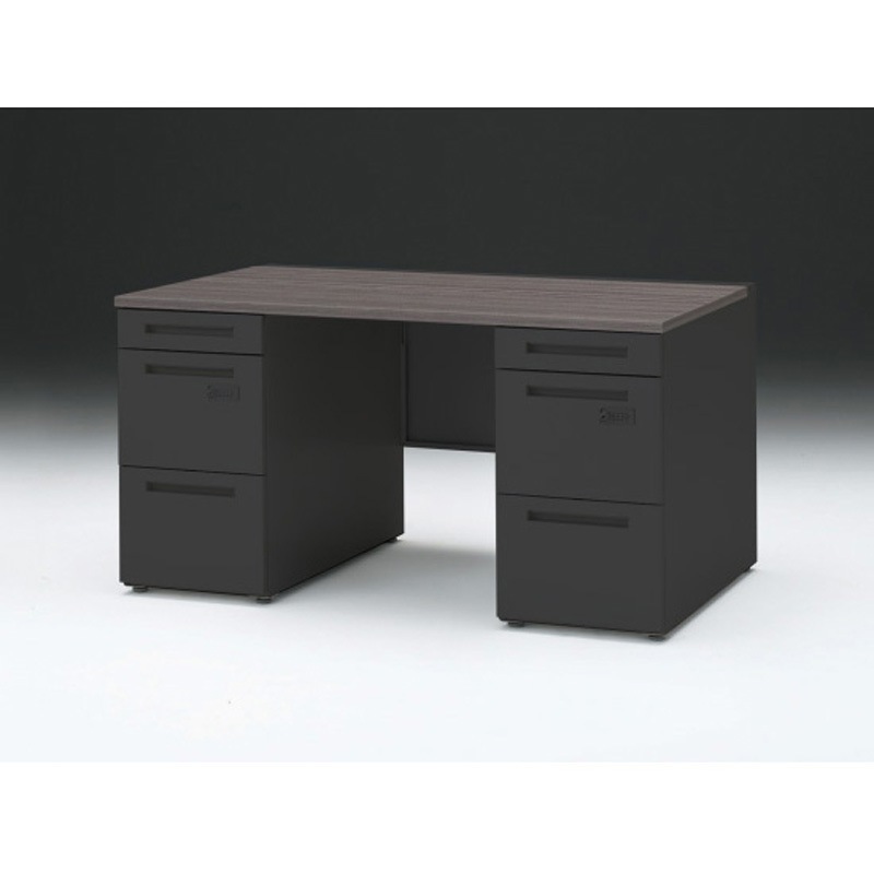 CZR-148KDCK-181 CZRデスク 両袖机 ロングレールタイプ ダイヤル錠 センター引出しなし W1400×D800<配送時組立サービス付> 1台 イトーキ 【通販モノタロウ】