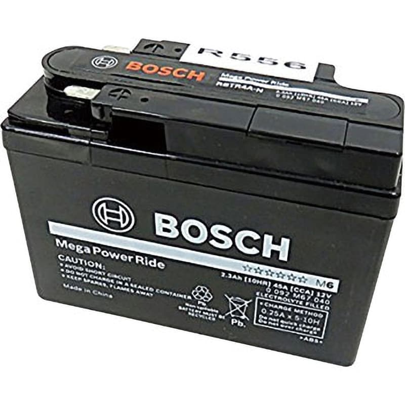 RBTR4A-N 12V高性能VRLA(制御弁式)バッテリー液入り 1個 BOSCH(ボッシュ) 【通販モノタロウ】