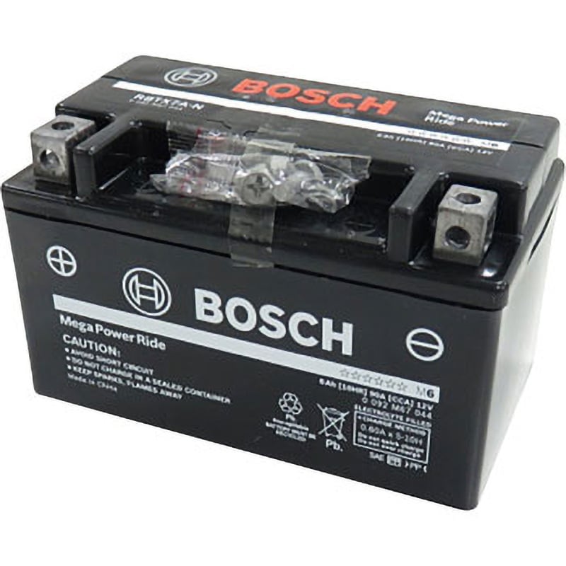 RBTX7A-N 12V高性能VRLA(制御弁式)バッテリー液入り 1個 BOSCH(ボッシュ) 【通販モノタロウ】