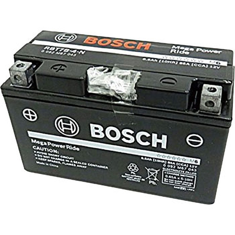 RBT7B-4-N 12V高性能VRLA(制御弁式)バッテリー液入り 1個 BOSCH(ボッシュ) 【通販モノタロウ】