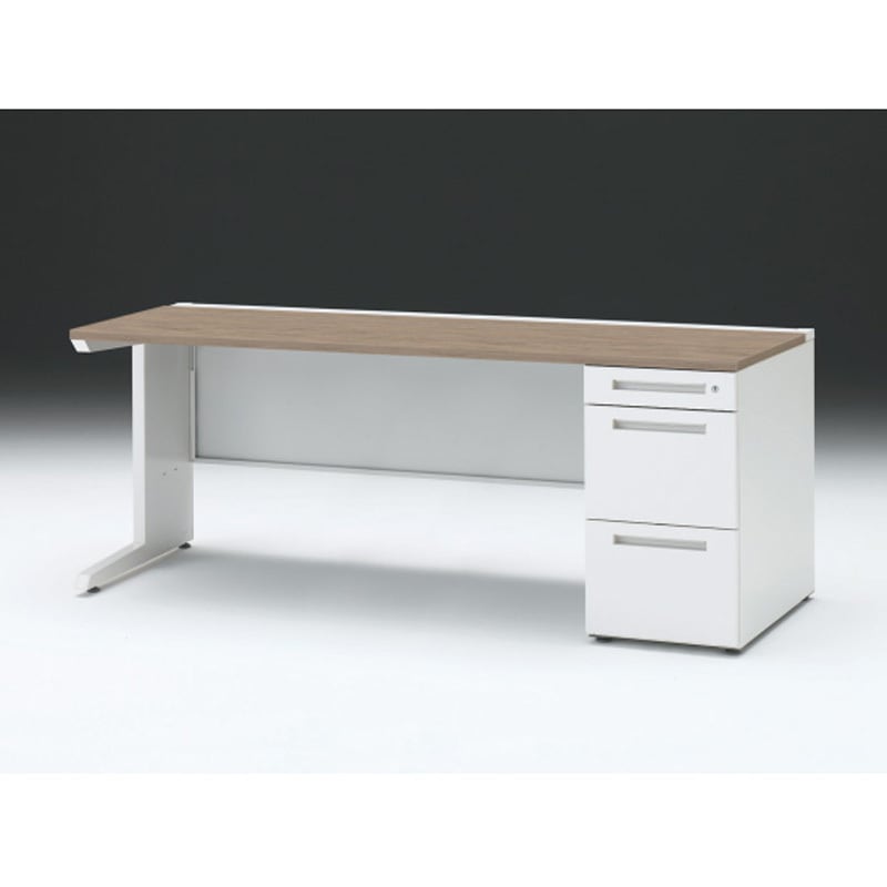 CZR-187SEC-971 CZRデスク 片袖机 ロングレールタイプ センター引出しなし W1800×D700<配送時組立サービス付> 1台 イトーキ 【通販モノタロウ】