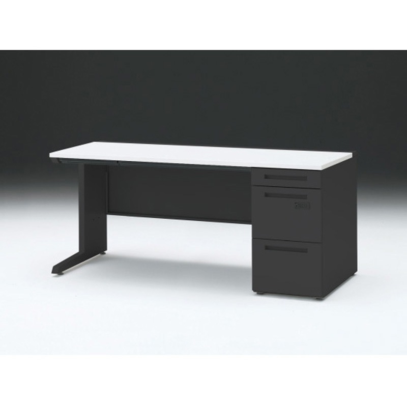 CZR-167CECK-1W9 CZRデスク 片袖机ダイヤル錠 ロングレールタイプ センター引出し付 W1600×D700<配送時組立サービス付> 1台 イトーキ 【通販モノタロウ】