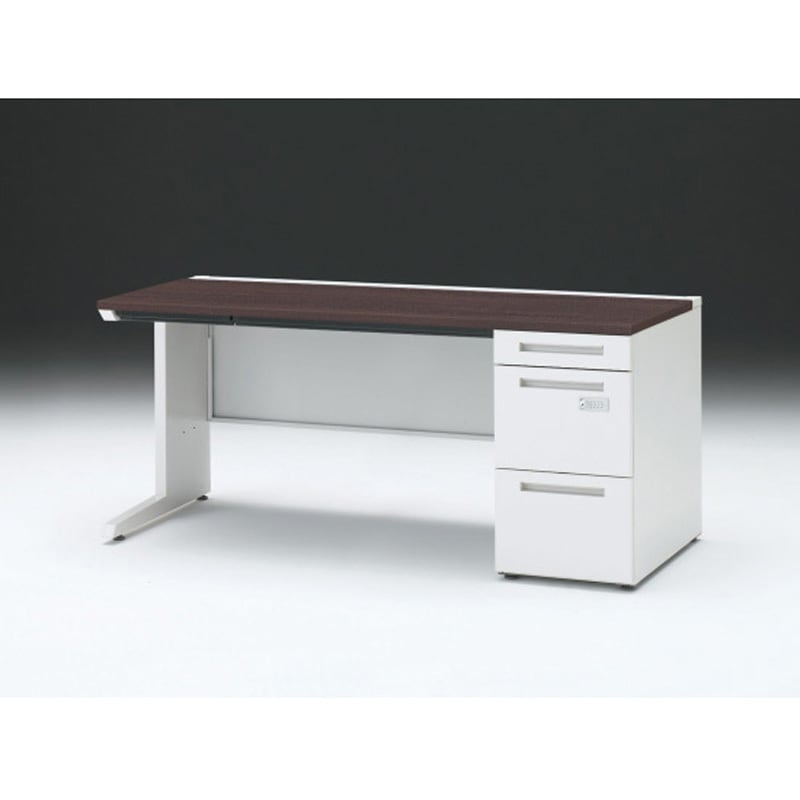 CZR-167CECK-982 CZRデスク 片袖机ダイヤル錠 ロングレールタイプ センター引出し付 W1600×D700<配送時組立サービス付> 1台 イトーキ 【通販モノタロウ】