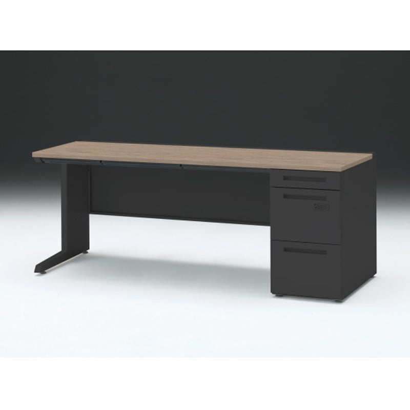 CZR-187CECK-171 CZRデスク 片袖机ダイヤル錠 ロングレールタイプ センター引出し付 W1800×D700<配送時組立サービス付> 1台 イトーキ 【通販モノタロウ】