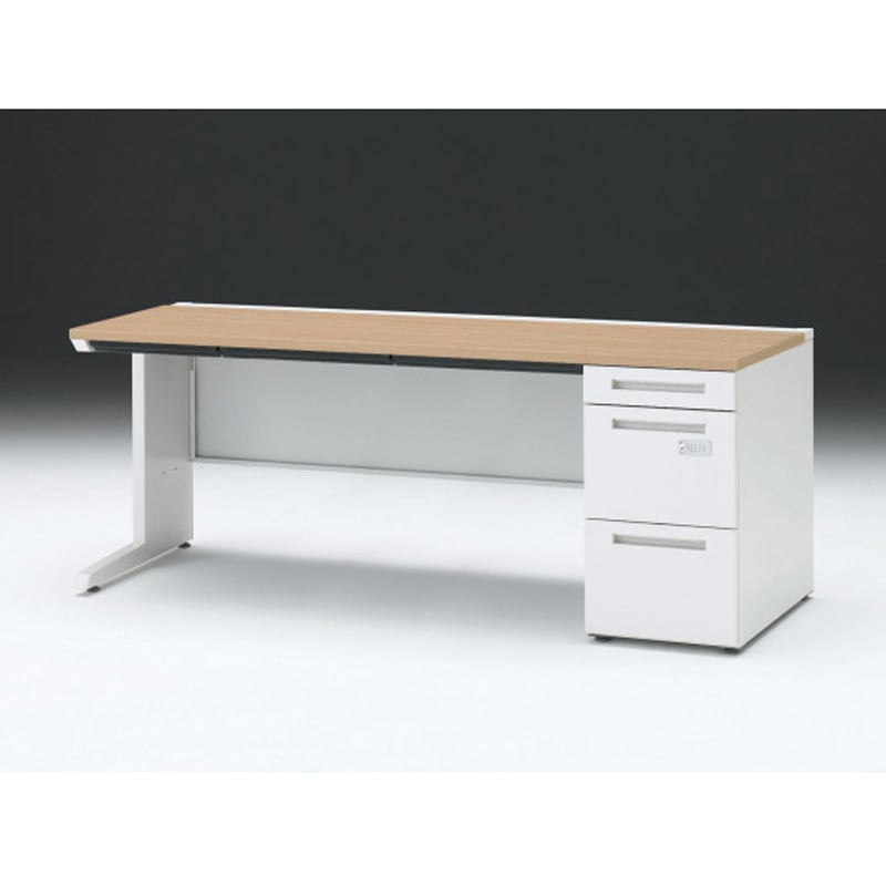 CZR-187CECK-992 CZRデスク 片袖机ダイヤル錠 ロングレールタイプ センター引出し付 W1800×D700<配送時組立サービス付> 1台 イトーキ 【通販モノタロウ】