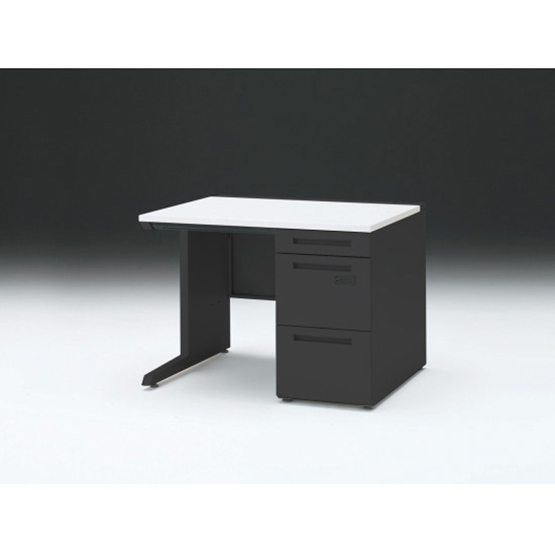 CZR-108CECK-1W9 CZRデスク 片袖机ダイヤル錠 ロングレールタイプ センター引出し付 W1000×D800<配送時組立サービス付> 1台 イトーキ 【通販モノタロウ】