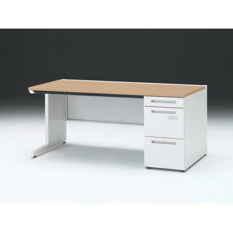 CZR-168CECK-992 CZRデスク 片袖机ダイヤル錠 ロングレールタイプ センター引出し付 W1600×D800<配送時組立サービス付> 1台 イトーキ 【通販モノタロウ】