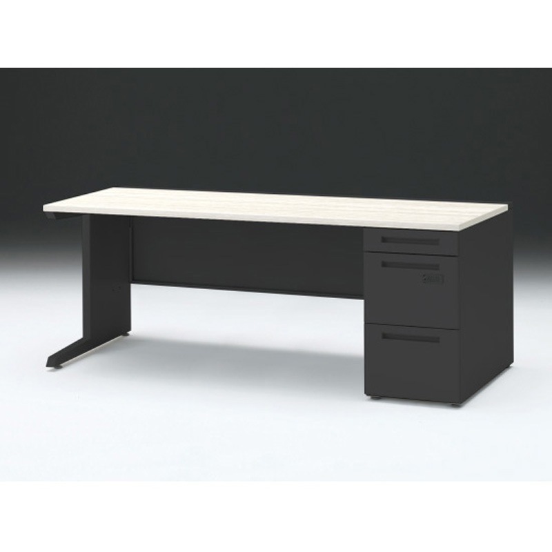 CZR-188SECK-161 CZRデスク 片袖机ダイヤル錠 ロングレールタイプ センター引出しなし W1800×D800<配送時組立サービス付> 1台 イトーキ 【通販モノタロウ】