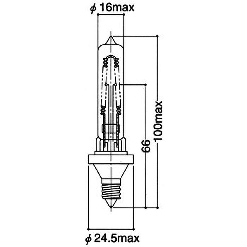 JD220V500W/M アイ ハロゲンランプ (片口金形) JD 220V用 岩崎電気 色