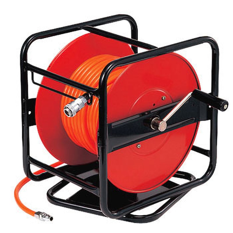 回転台付き　エアーホースリール　ワンタッチカプラ付　３０ｍ+１ｍ エアーホースリール 回転台 エアーホース 30m ドラム式 ホース ホース