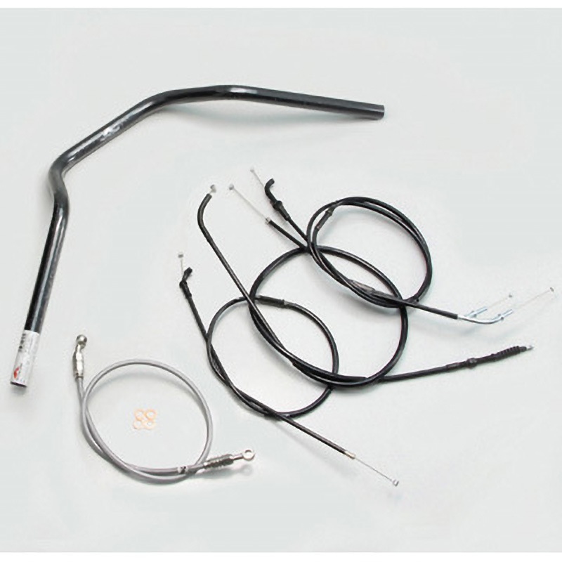 H710-067B POLICE 3型 ハンドルSET ハリケーン ブラック色 適合車種バリオス('91～'94)   H710-067B