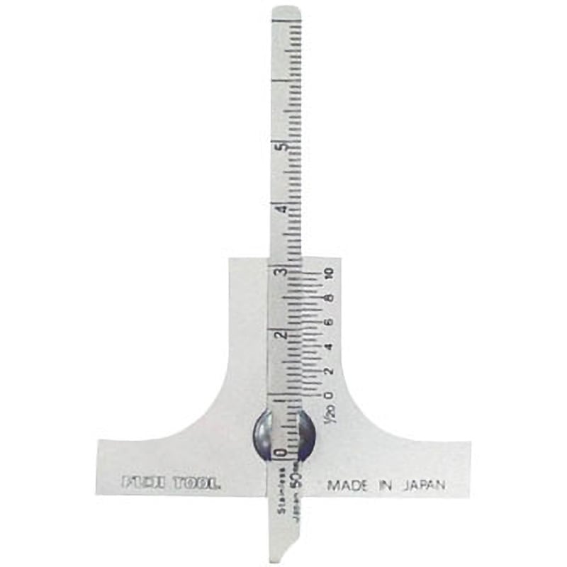 50M ミニデップスゲージ フジツール 測定範囲0～50mmベース寸法60mm