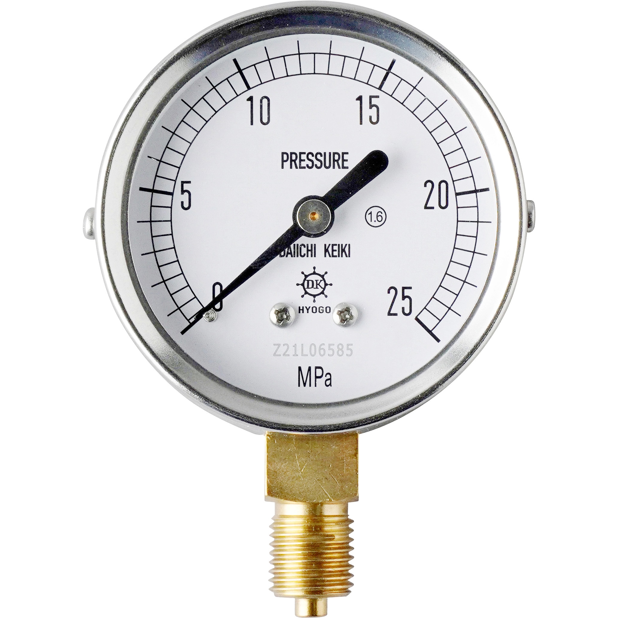 水圧ゲージ AT1/4-60X25MPA 汎用圧力計 第一計器 G1/4B(PF) 大きさΦ60 A枠