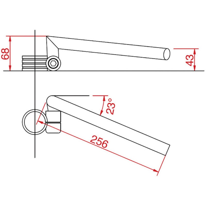 HS0034G セパハン用 ハンドルバー左/右set GEタイプ ハリケーン