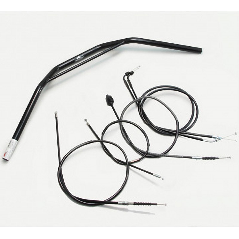 H305-031B トラッカーHIGH ブリッジ付 ハンドルSET ハリケーン ブラック色 適合車種SR400/500 ('88～'00 CVキャブ車)   H305-031B 11,535円