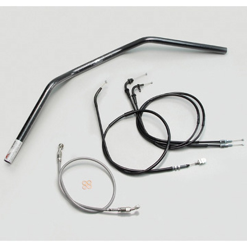 H506-043B トラッカーLOW ハンドルSET ハリケーン ブラック色 適合車種ST250/E(～'07 NJ4AA キャブレター車)   H506-043B