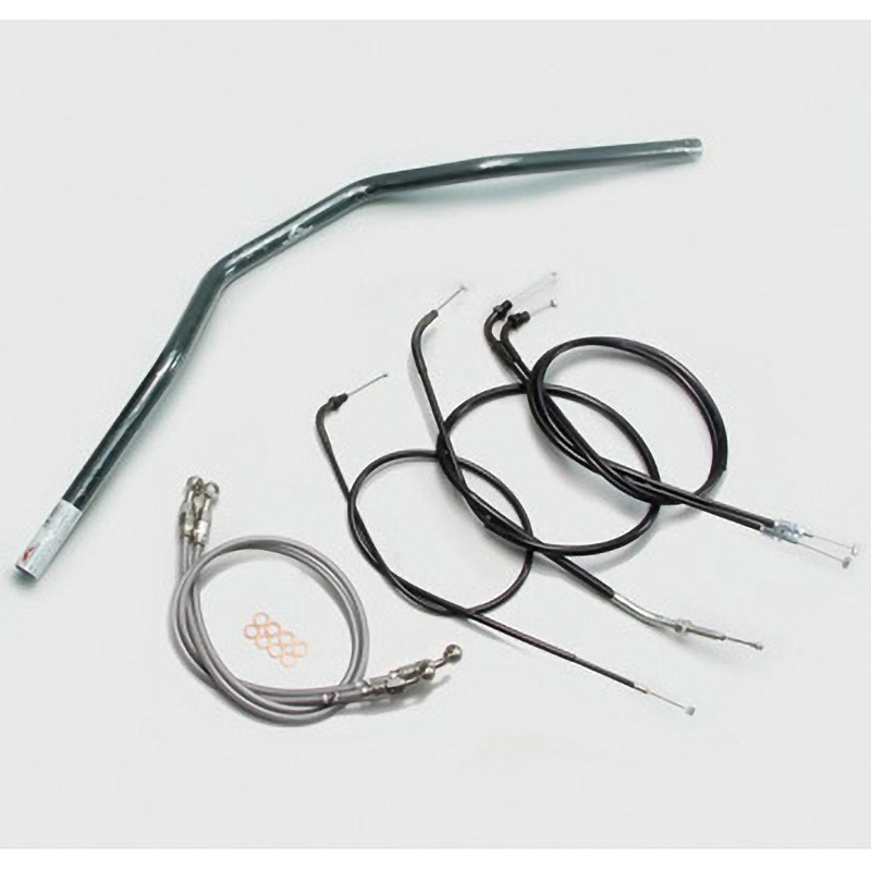 H010-033B トラッカースペシャル ハンドルSET ハリケーン ブラック色 適合車種CB400SF (～'98 NC31)   H010-033B