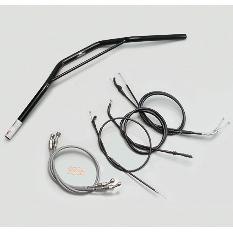 H708-034B トラッカースペシャル ブリッジ付 ハンドルSET ハリケーン ブラック色 適合車種ZRX400/Ⅱ   H708-034B