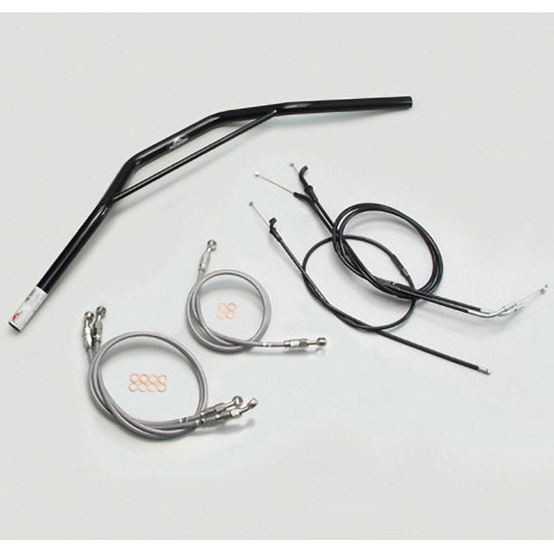 H702-034B トラッカースペシャル ブリッジ付 ハンドルSET ハリケーン ブラック色 適合車種ZRX1200R ZRX1100/Ⅱ   H702-034B