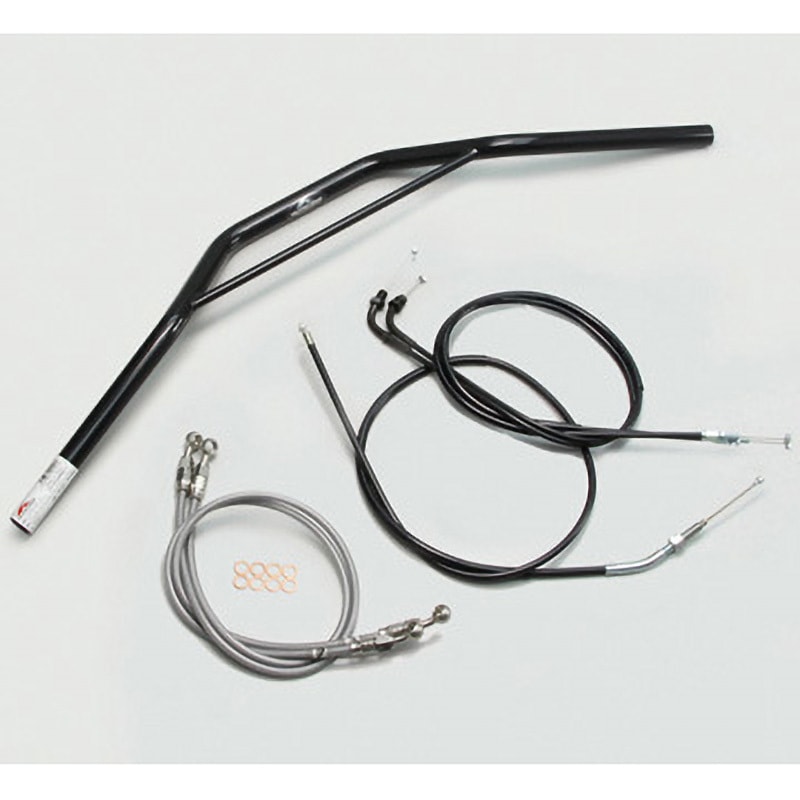 H009-034B トラッカースペシャル ブリッジ付 ハンドルSET ハリケーン ブラック色 適合車種CB400SF VTEC/Ⅱ/Ⅲ ('99～'07 NC39)   H009-034B