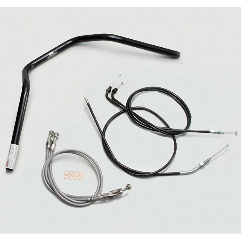 H009-047B ナロー3型 ハンドルSET ハリケーン ブラック色 適合車種CB400SF VTEC/Ⅱ/Ⅲ ('99～'07 NC39)   H009-047B