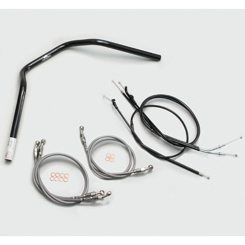 H703-047B ナロー3型 ハンドルSET ハリケーン ブラック色 適合車種ゼファー1100/RS   H703-047B