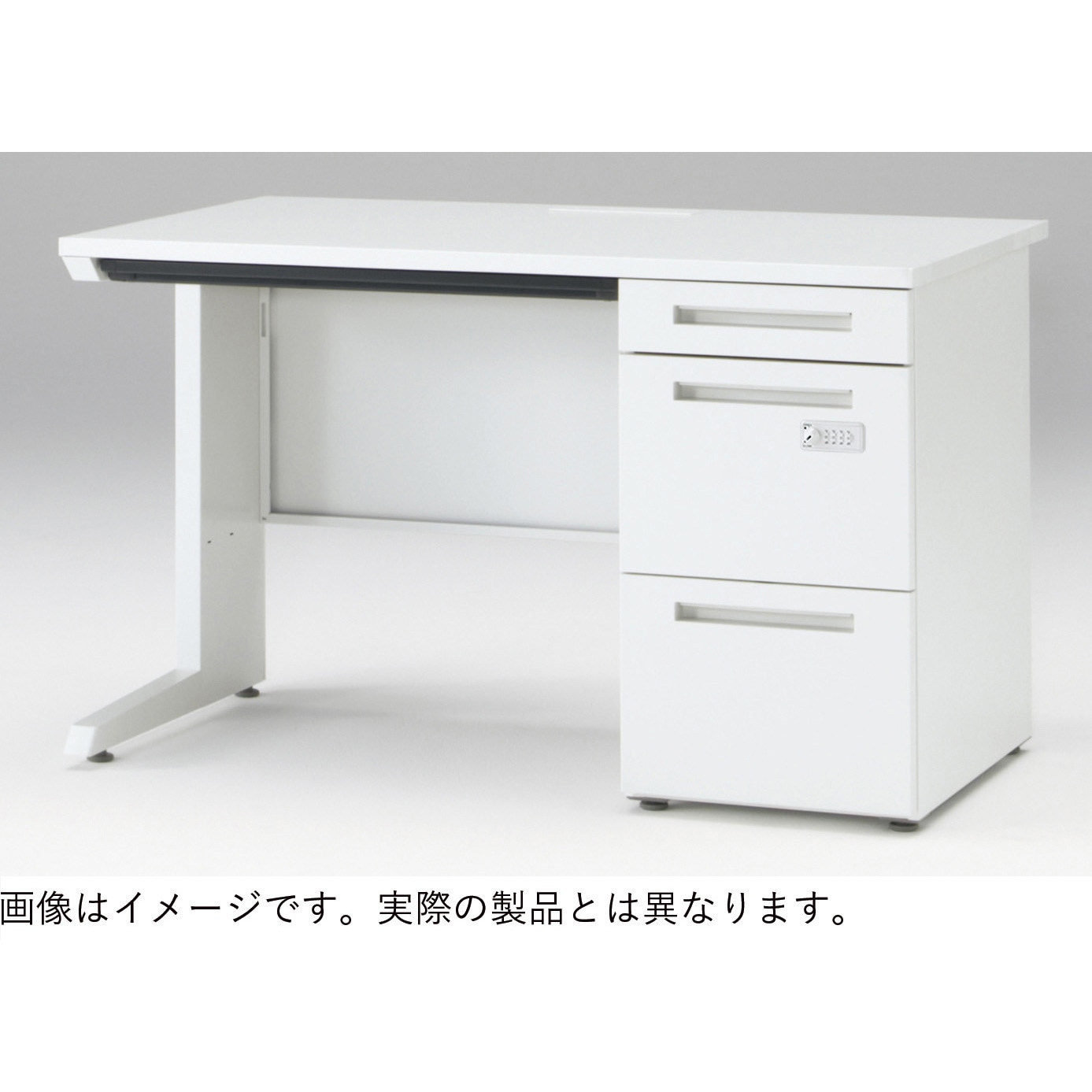 CZR-108CESK-992 CZR TypeS 片袖デスク ロングレールタイプ ダイヤル錠 浅型センター引出し付 W1000×D800<配送時組立サービス付> 1台 イトーキ 【通販モノタロウ】