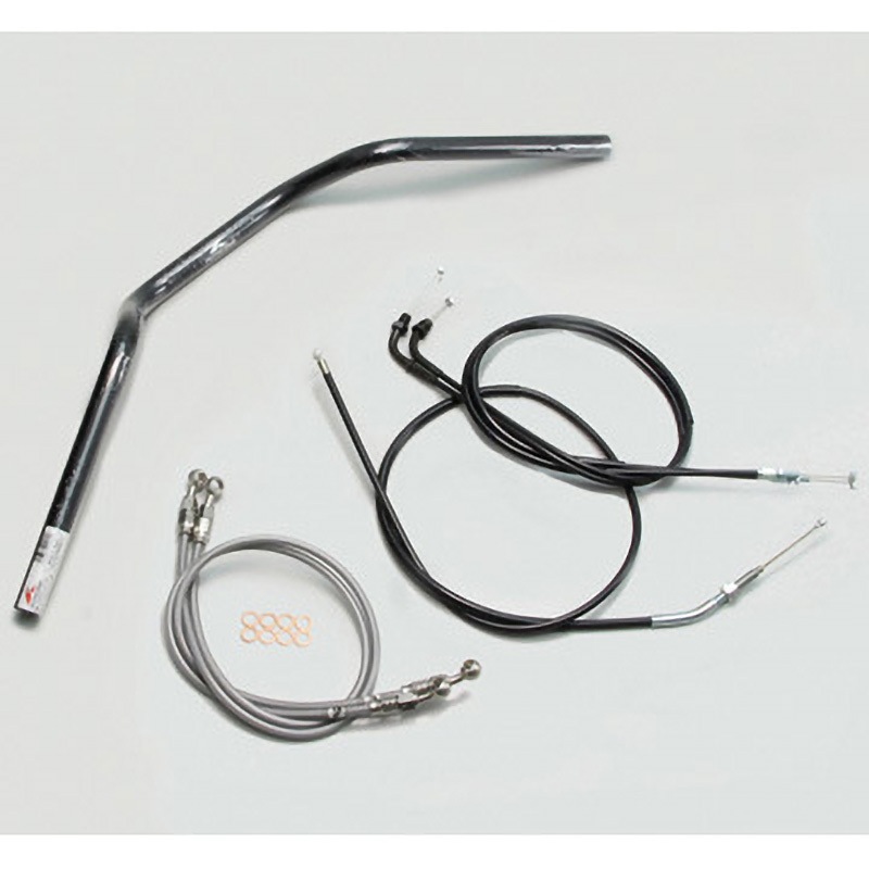 H009-071B ヨーロピアン2型 ハンドルSET ハリケーン ブラック色 適合車種CB400SF VTEC/Ⅱ/Ⅲ ('99～'07 NC39)   H009-071B