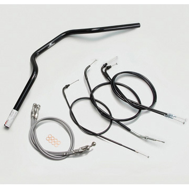 H010-072B ヨーロピアン3型 ハンドルSET ハリケーン ブラック色 適合車種CB400SF (～'98 NC31)   H010-072B