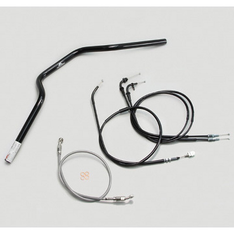 H506-072B ヨーロピアン3型 ハンドルSET ハリケーン ブラック色 適合車種ST250/E(～'07 NJ4AA キャブレター車)   H506-072B
