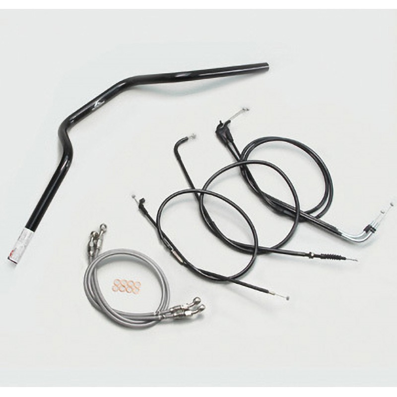 H303-072B ヨーロピアン3型 ハンドルSET ハリケーン ブラック色 適合車種XJR400R ('01～'07 RH02J)   H303-072B