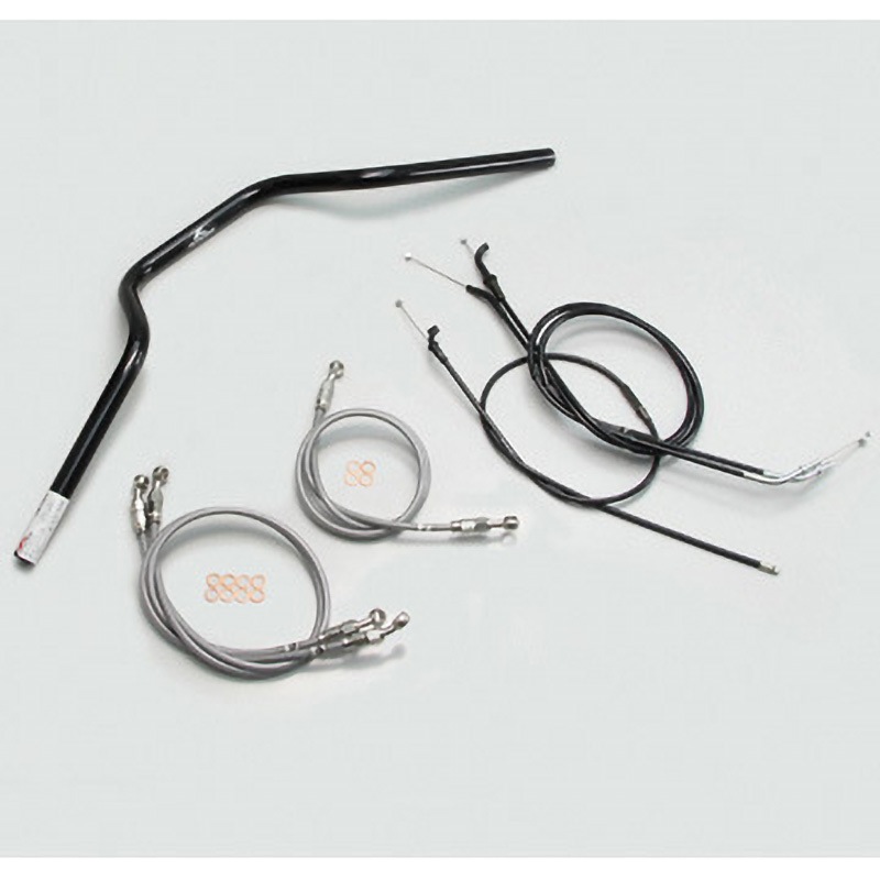 H702-072B ヨーロピアン3型 ハンドルSET ハリケーン ブラック色 適合車種ZRX1200R ZRX1100/Ⅱ   H702-072B