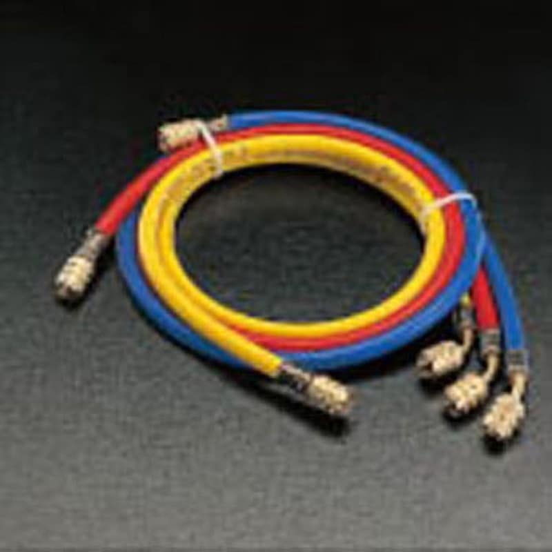 EA104LM 100cm[R407c] チャージングホースセット エスコ 赤・青・黄色