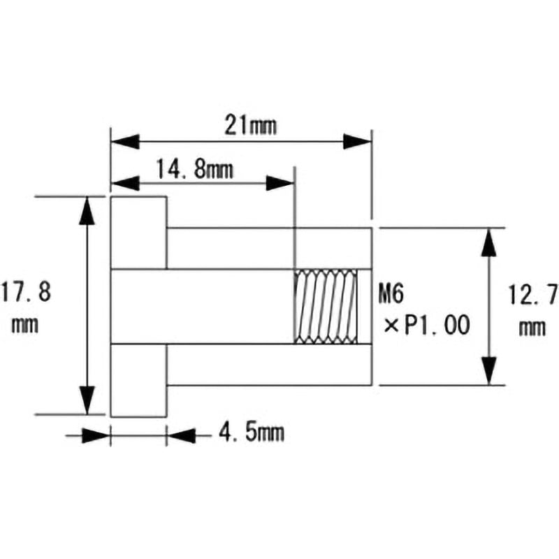004 セット確認用 678-0500210 ウエルナット(5個入) KITACO ねじの呼びM6ねじピッチ1.00
