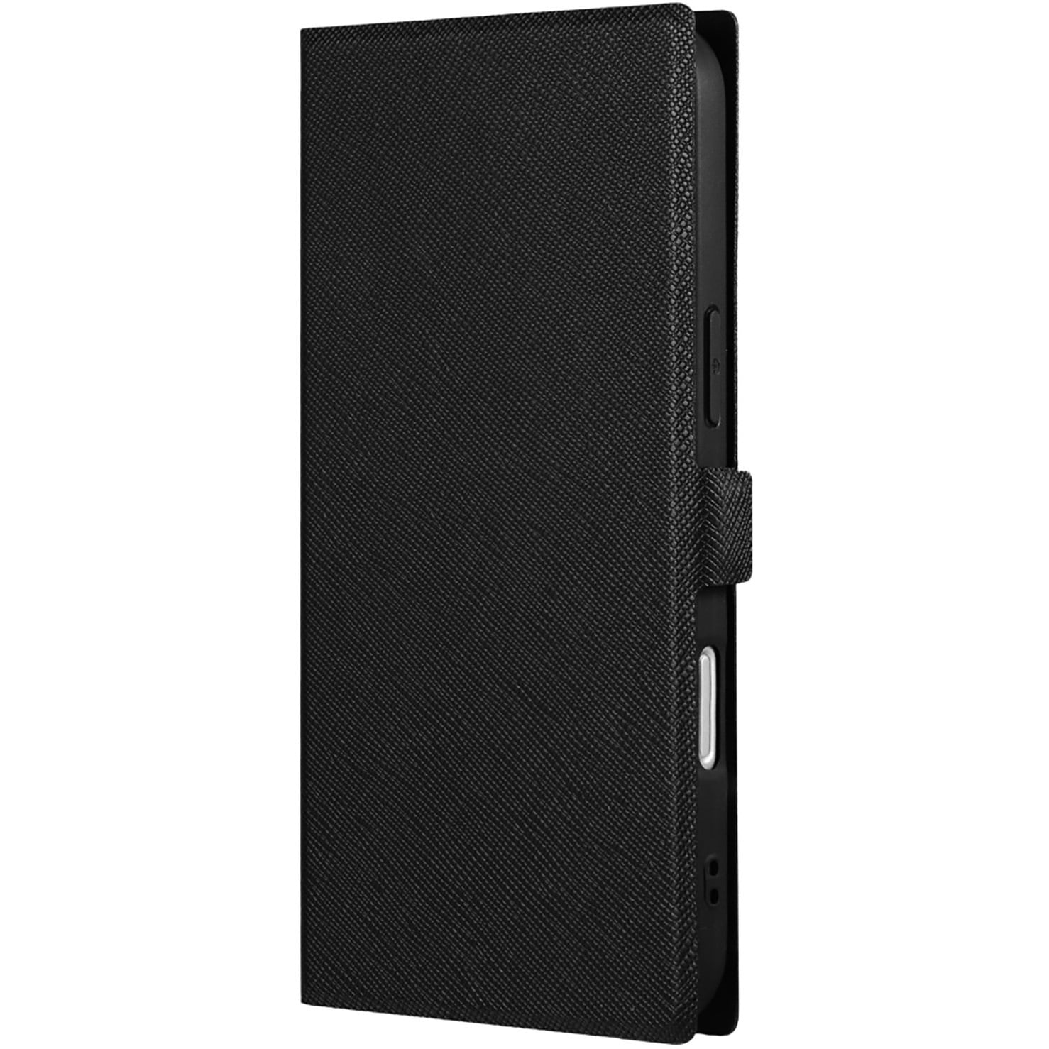 LN-IA24BSLBK iPhone 16 Plus 薄型・軽量PUレザー手帳ケース 「BOOK