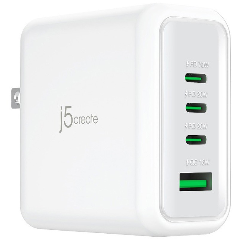 JUP4370 70W GaN USB-C 4-Port Charger 1個 j5 create 【通販モノタロウ】