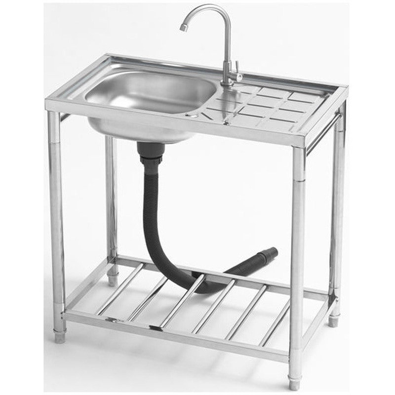 OK-80SJ おそとキッチン ステンレス流し台80(蛇口付) 1台 サンカ 【通販モノタロウ】