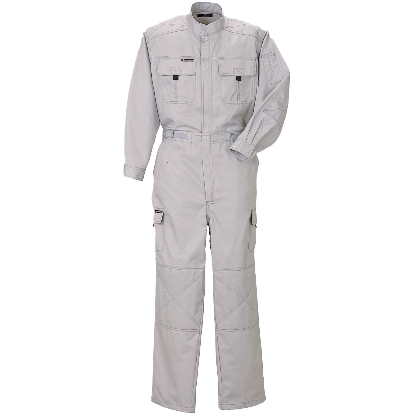 330 長袖ツナギ クレ被服 混率(%):ポリエステル65・綿35 シルバーグレー色 袖丈58cm