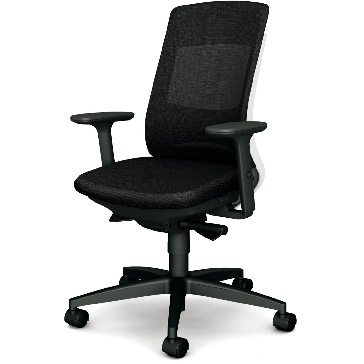 KD-BN511MKL BK BeneS メッシュタイプ バイカラーフレーム ハイバック プラス[家具] ナイロン双輪キャスター 材質樹脂脚 アジャスト肘 ブラック色   KD-BN511MKL BK