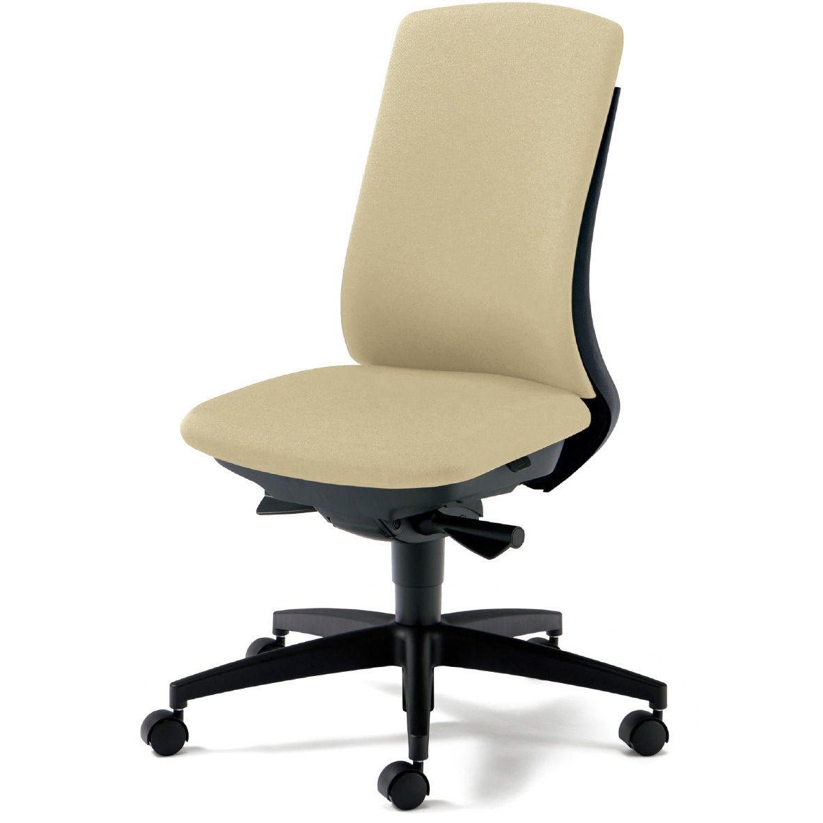 KC-BN31SL BE BeneS クッションタイプ 布張り ダークグレーフレーム ハイバック プラス[家具] ナイロン双輪キャスター 肘なし ベージュ色   KC-BN31SL BE 40,287円