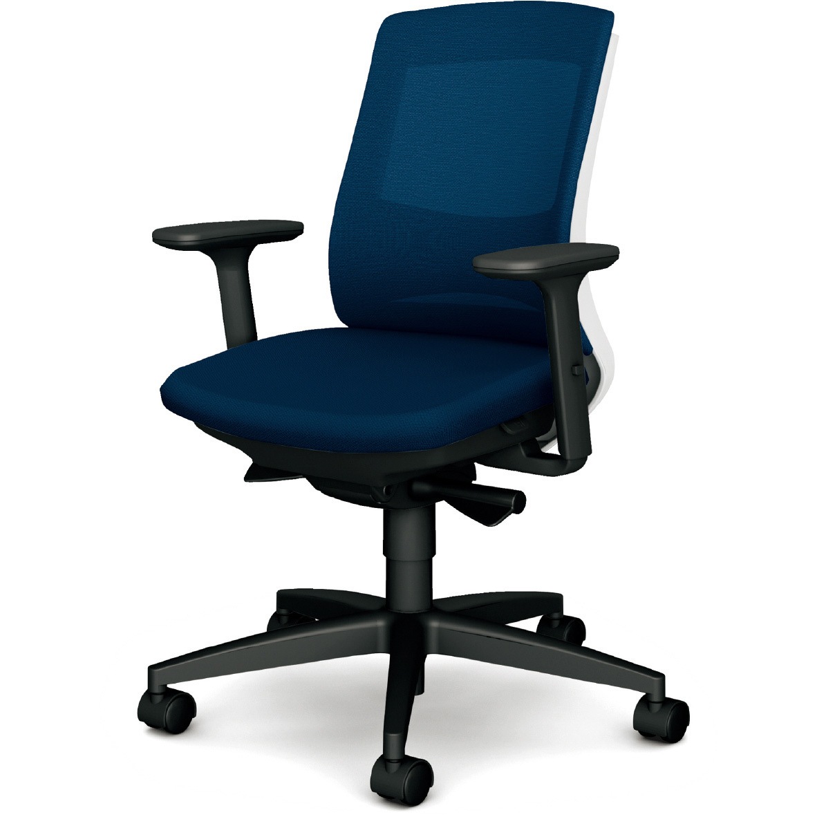 KD-BN510MKL DB BeneS メッシュタイプ バイカラーフレーム ローバック プラス[家具] ナイロン双輪キャスター 材質樹脂脚 アジャスト肘 ネイビー色   KD-BN510MKL DB 50,388円