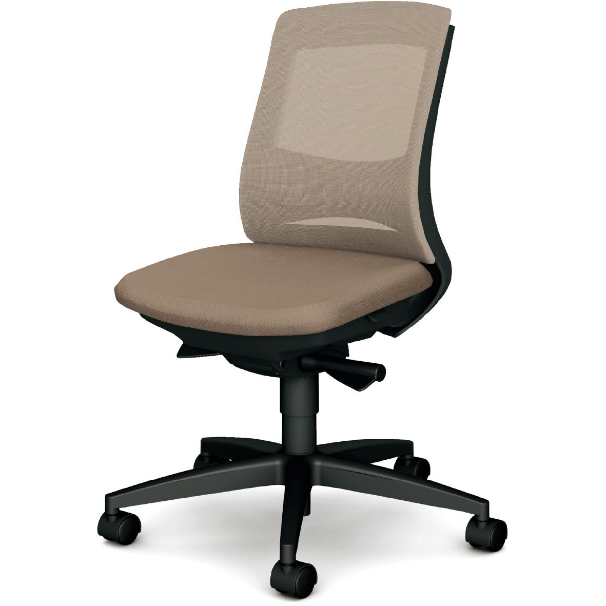 KC-BN30MKL WG BeneS メッシュタイプ ダークグレーフレーム ローバック プラス[家具] ナイロン双輪キャスター 材質樹脂脚 肘なし ウォームグレー色   KC-BN30MKL WG